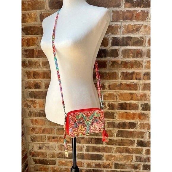 Vera Bradley Retired Print 2016 Paisley in Paradise  Crossbody wristlet - Picture 2 of 13